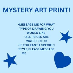 Customizable Blue Watercolor Art Print